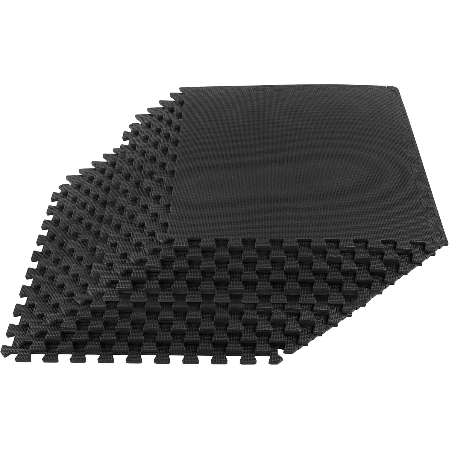 Gym Floor Mats - EVA Foam Mat Tiles 12-Pack, 48