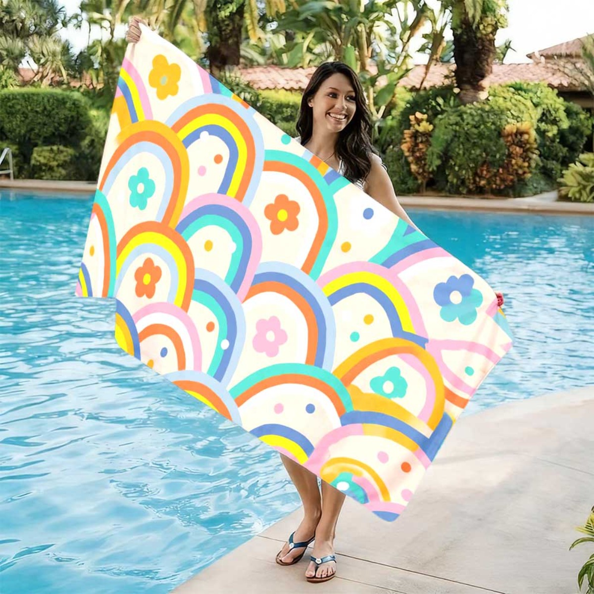 Fitness Yoga - One Beach Towel That Is Reusable,
