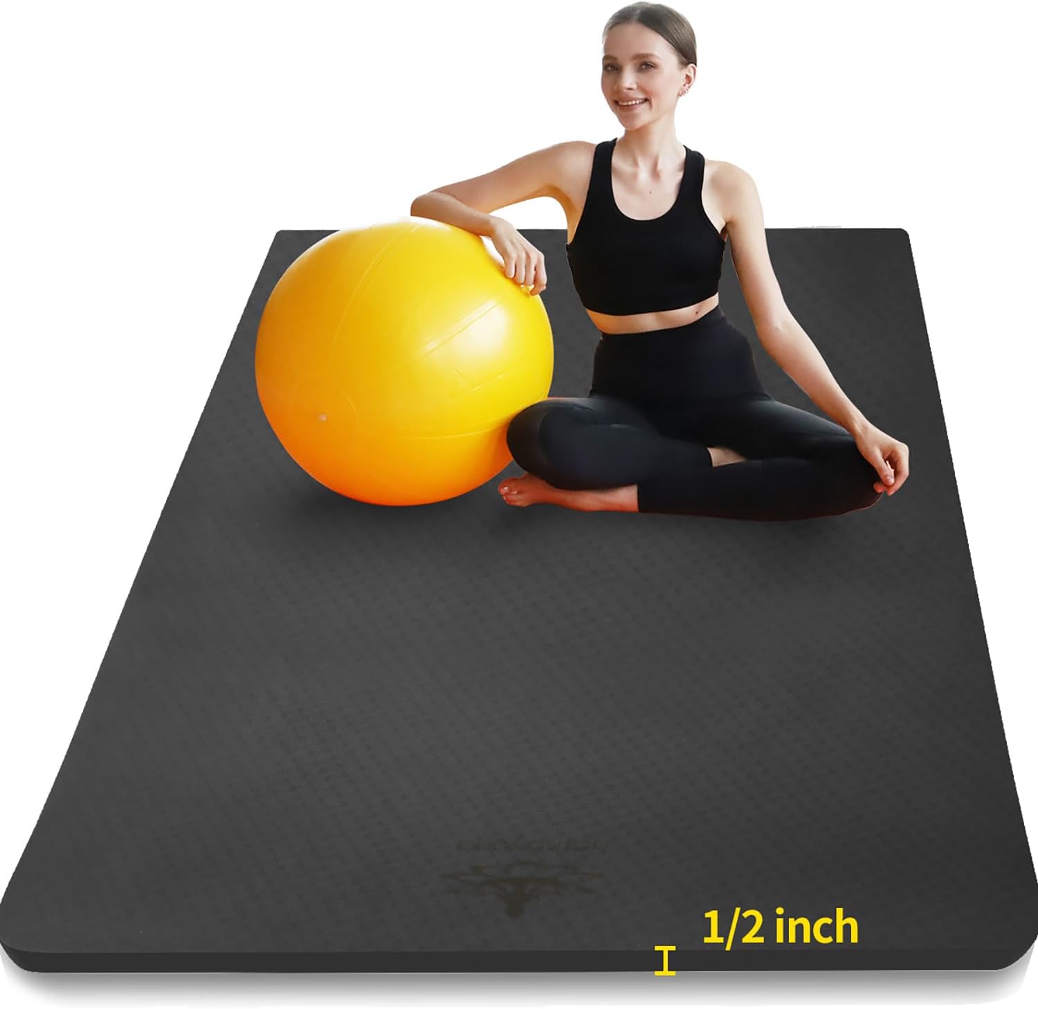 Thick Yoga Mat - Extra Thick TPE Yoga Mat 6'x4'x1/2