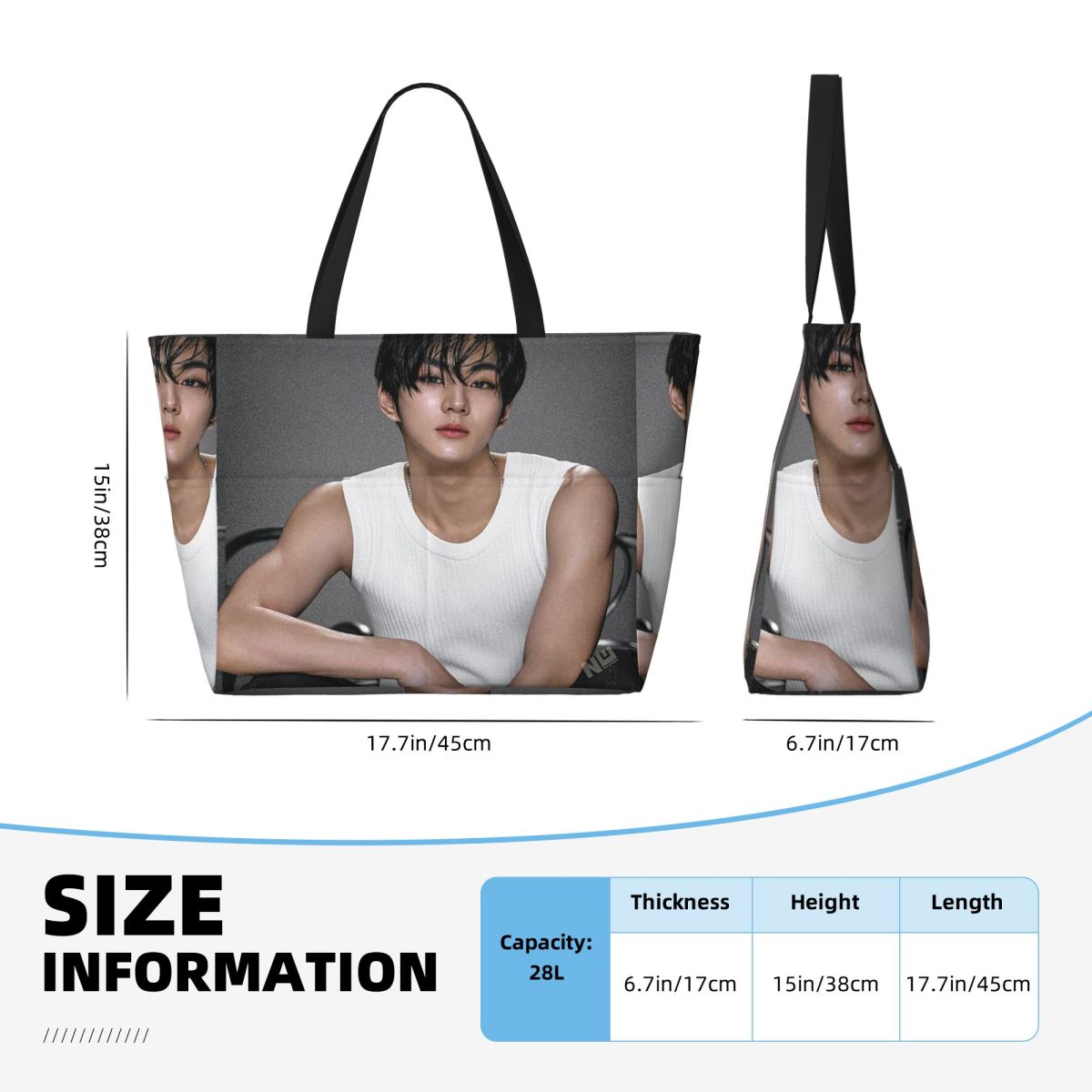 Jungwon En Kpop Beach Tote Bag - Yoga En Fitness avis et prix