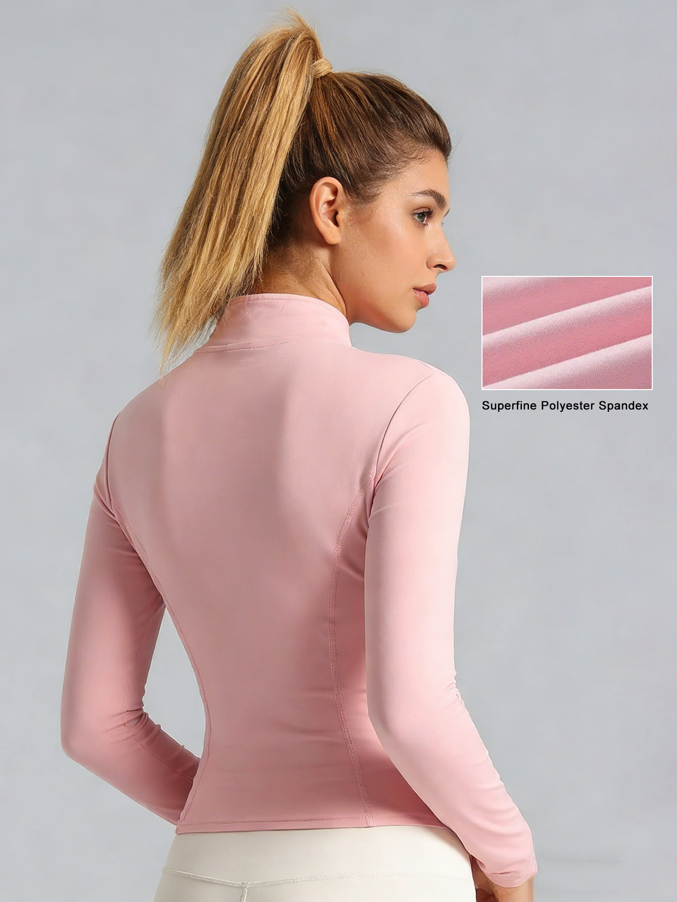 New Women Light pink Yoga Coat - Fitness Yoga avis et prix