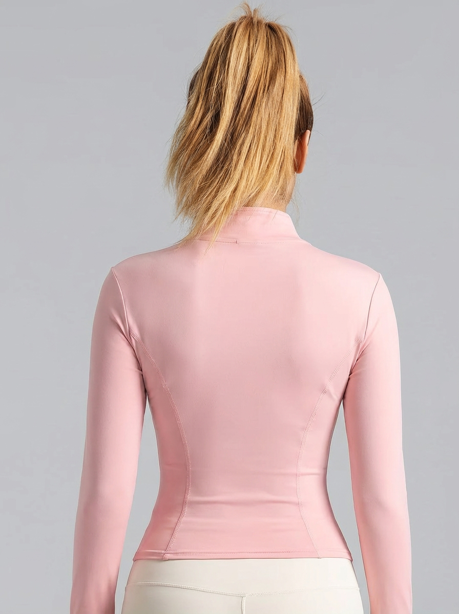 New Women Light pink Yoga Coat - Fitness Yoga avis et prix