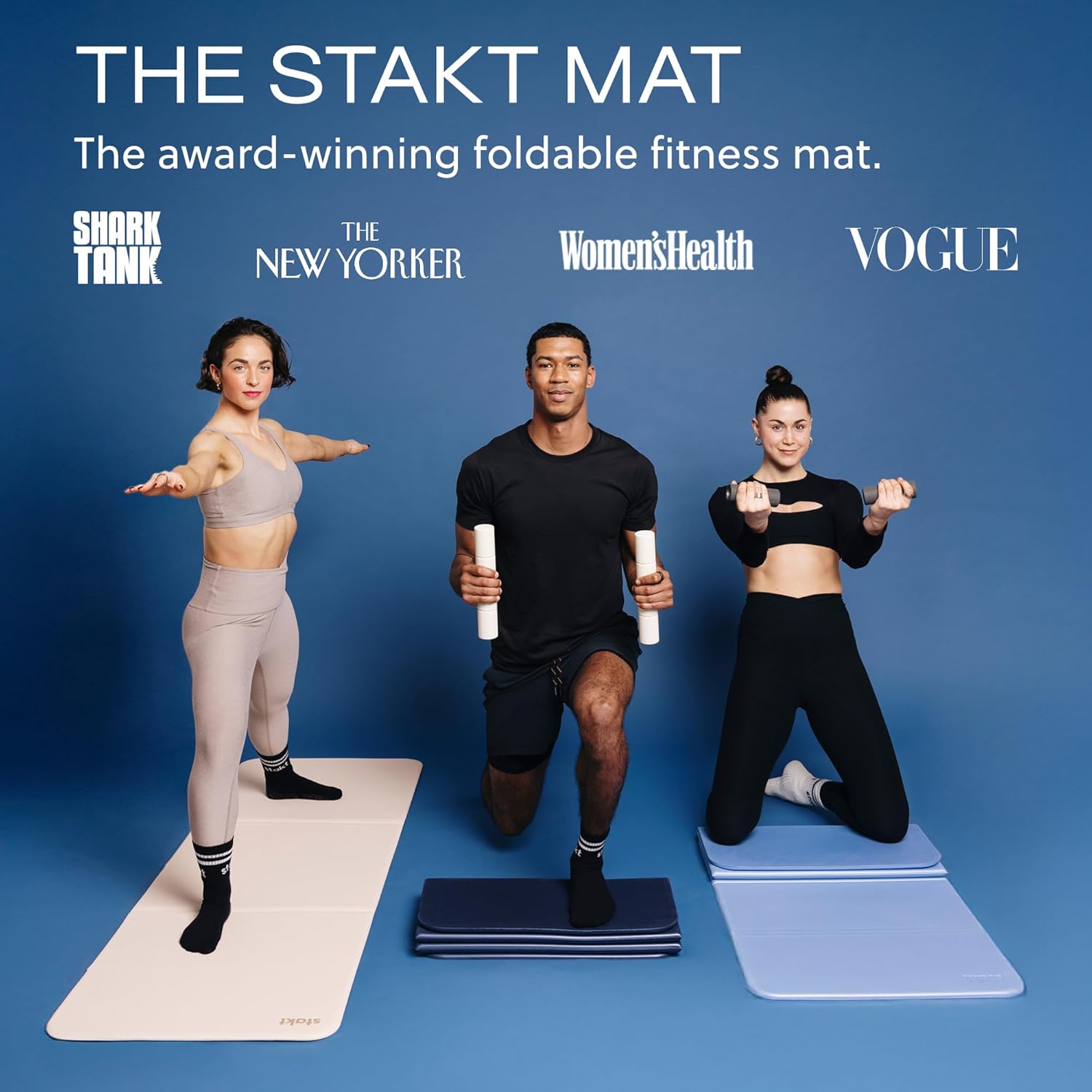 Foldable Yoga Mat in Blue, Pre - Yoga And Fitness Studio avis et prix
