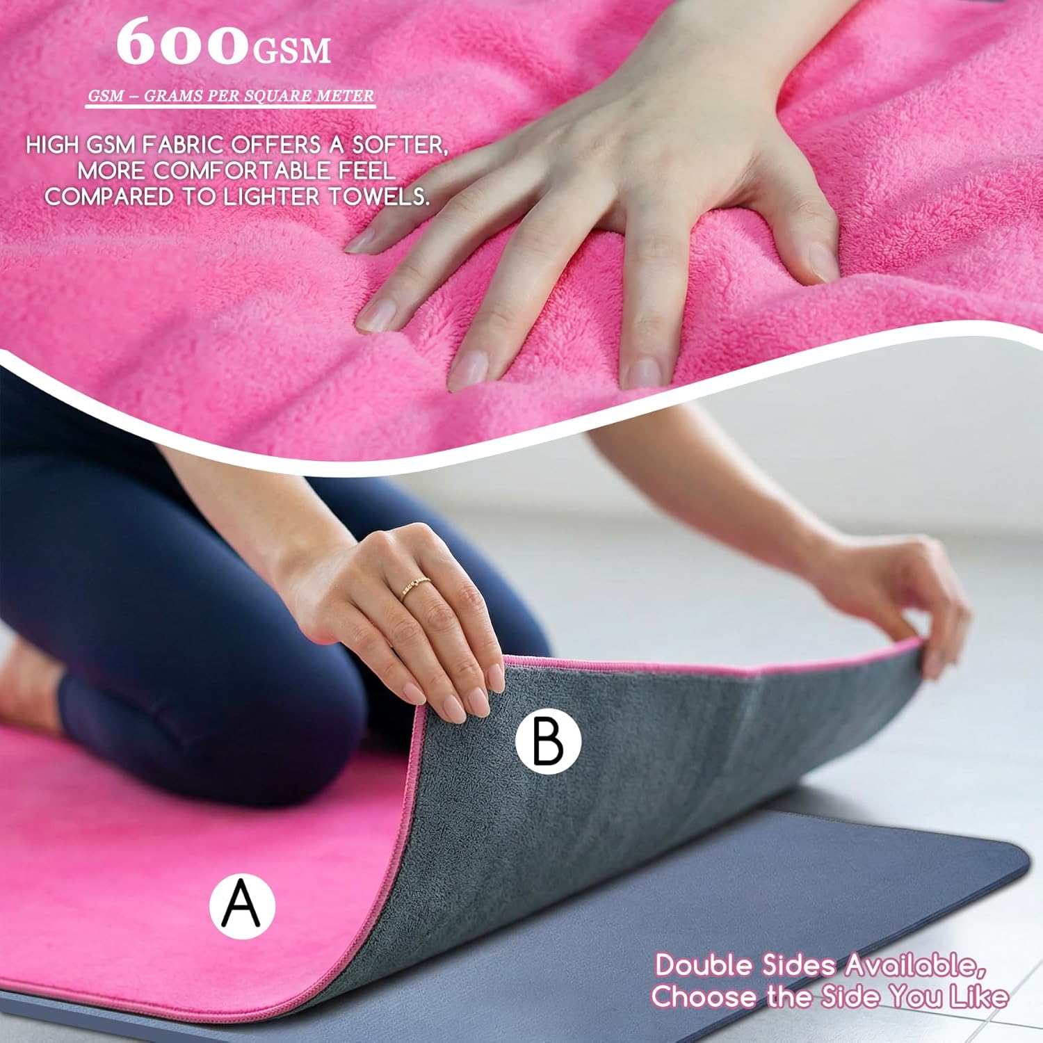 Yoga Mat Towel, Extra Thick 60 - Thick Yoga Mat avis et prix