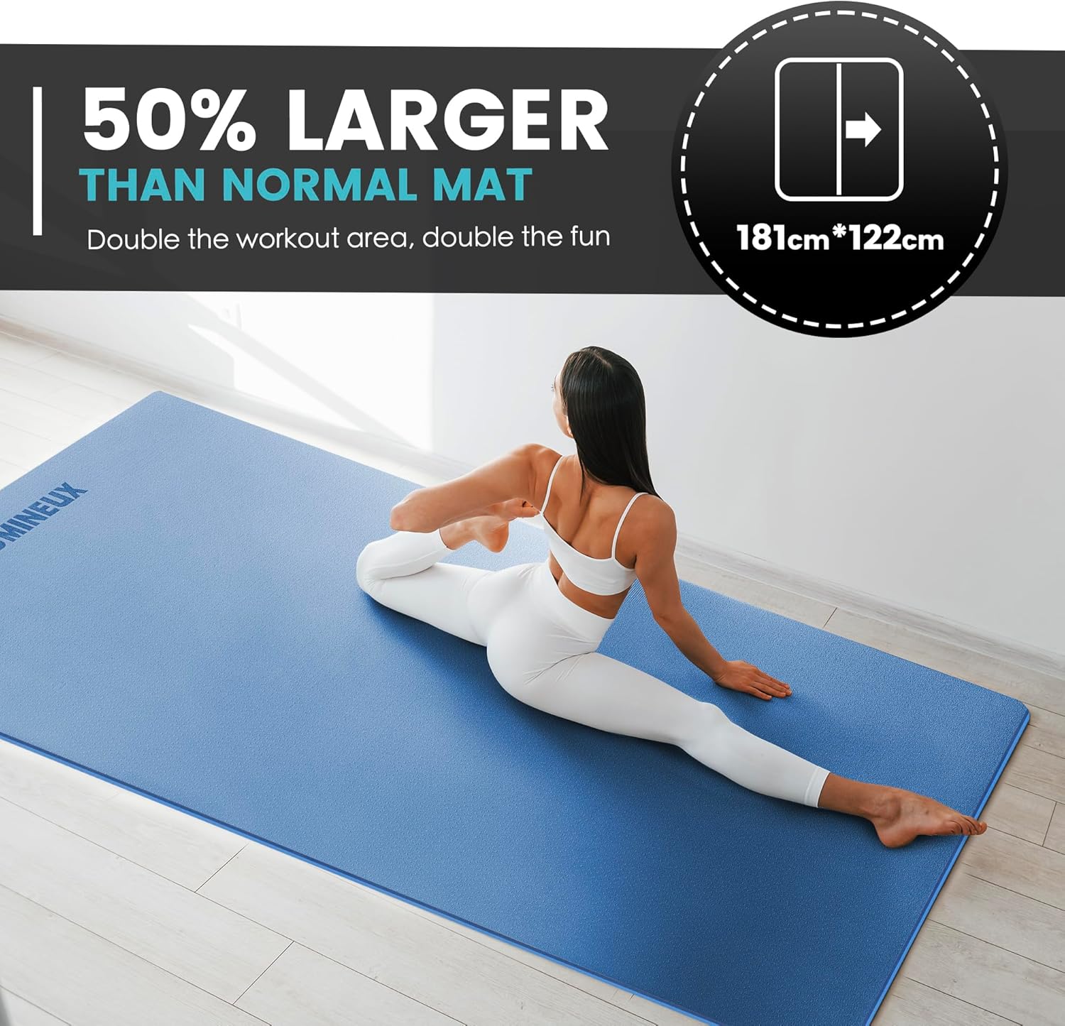 Large Yoga Mat 1/4 & 2/5 Inch  - Thick Yoga Mat avis et prix