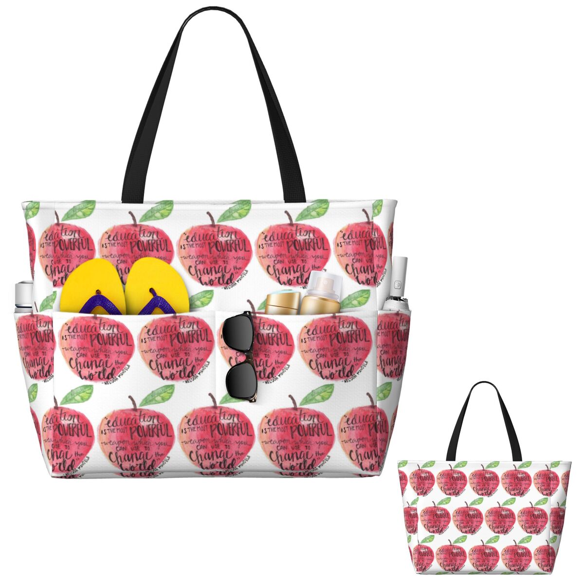 Teacher Quote Beach Tote Bag S - Yoga Fitness Teacher avis et prix