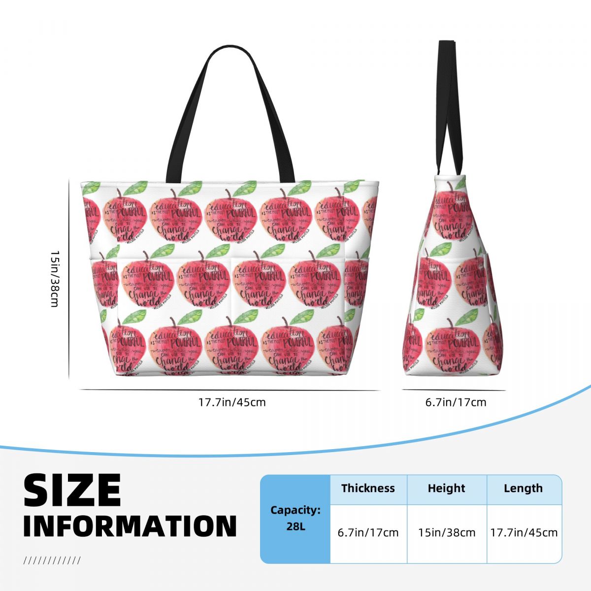 Teacher Quote Beach Tote Bag S - Yoga Fitness Teacher avis et prix