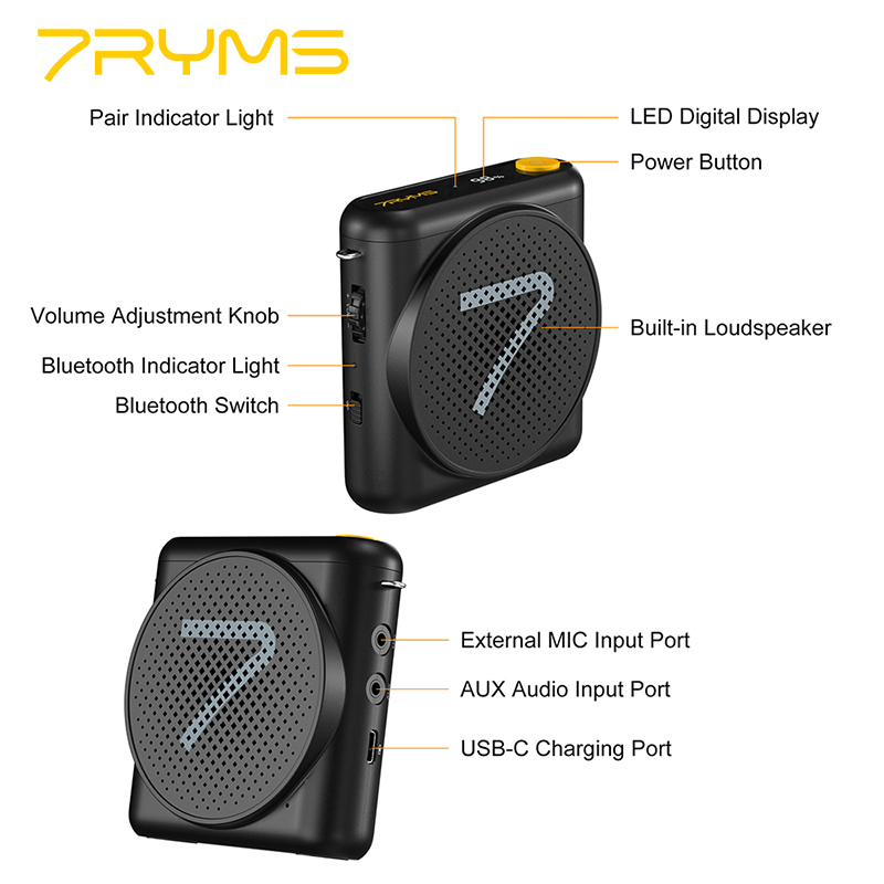 7RYMS WA1 Portable Voice Ampli - Yoga Fitness Teacher avis et prix