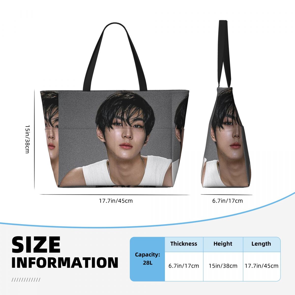 Jungwon En Kpop Beach Tote Bag - Yoga En Fitness avis et prix
