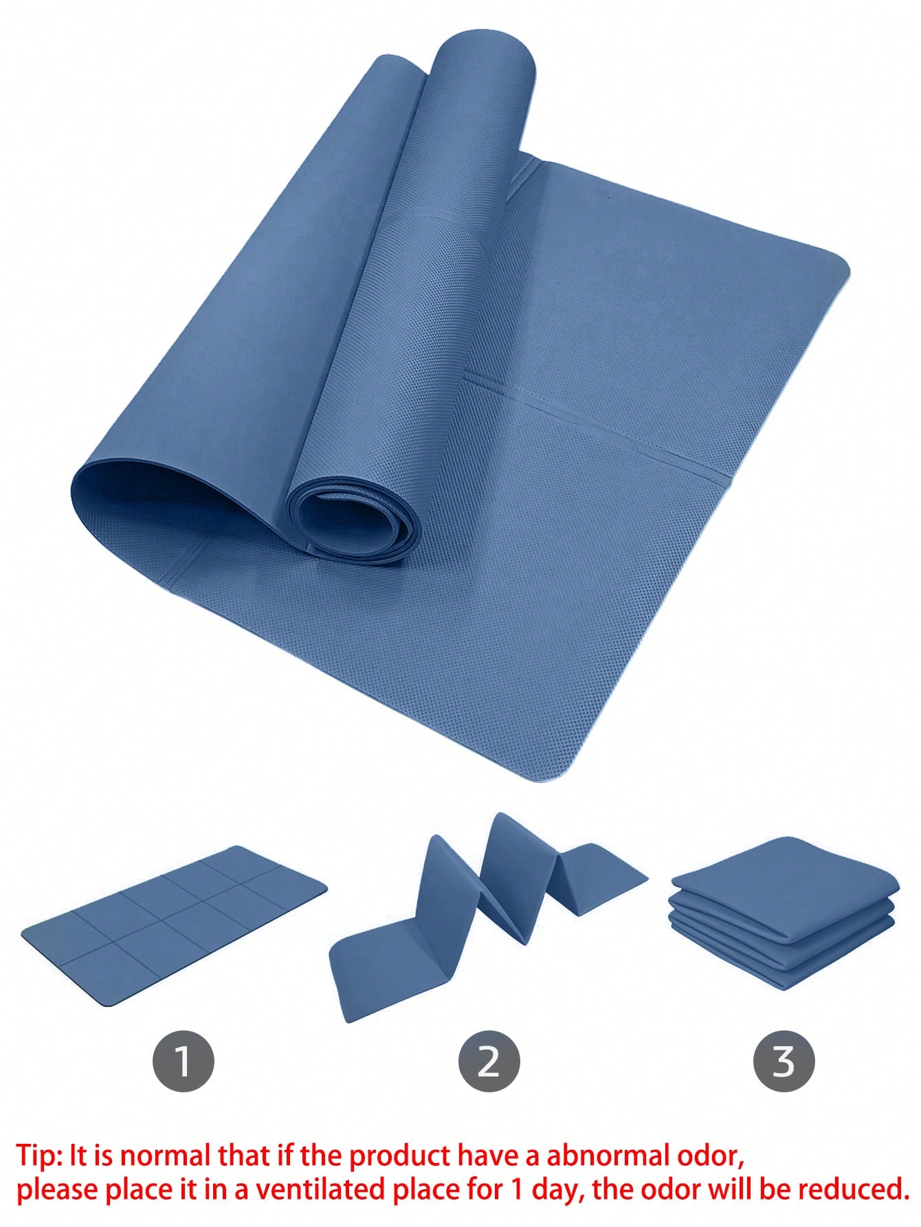 Foldable Yoga Mat Dark Blue Ec - Thick Yoga Mat avis et prix