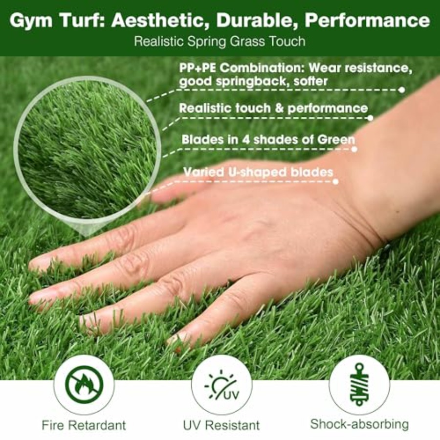 Yescom 4x33FT Gym Turf Artific - Gym Floor Mats avis et prix