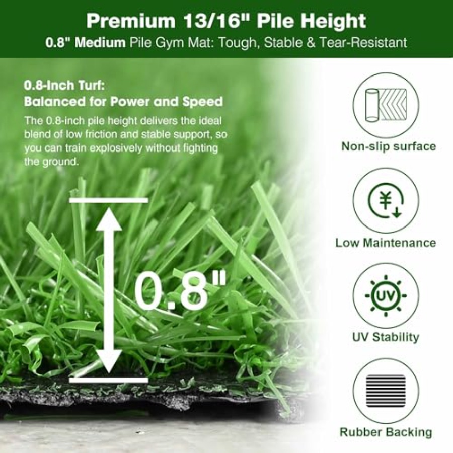 Yescom 4x33FT Gym Turf Artific - Gym Floor Mats avis et prix