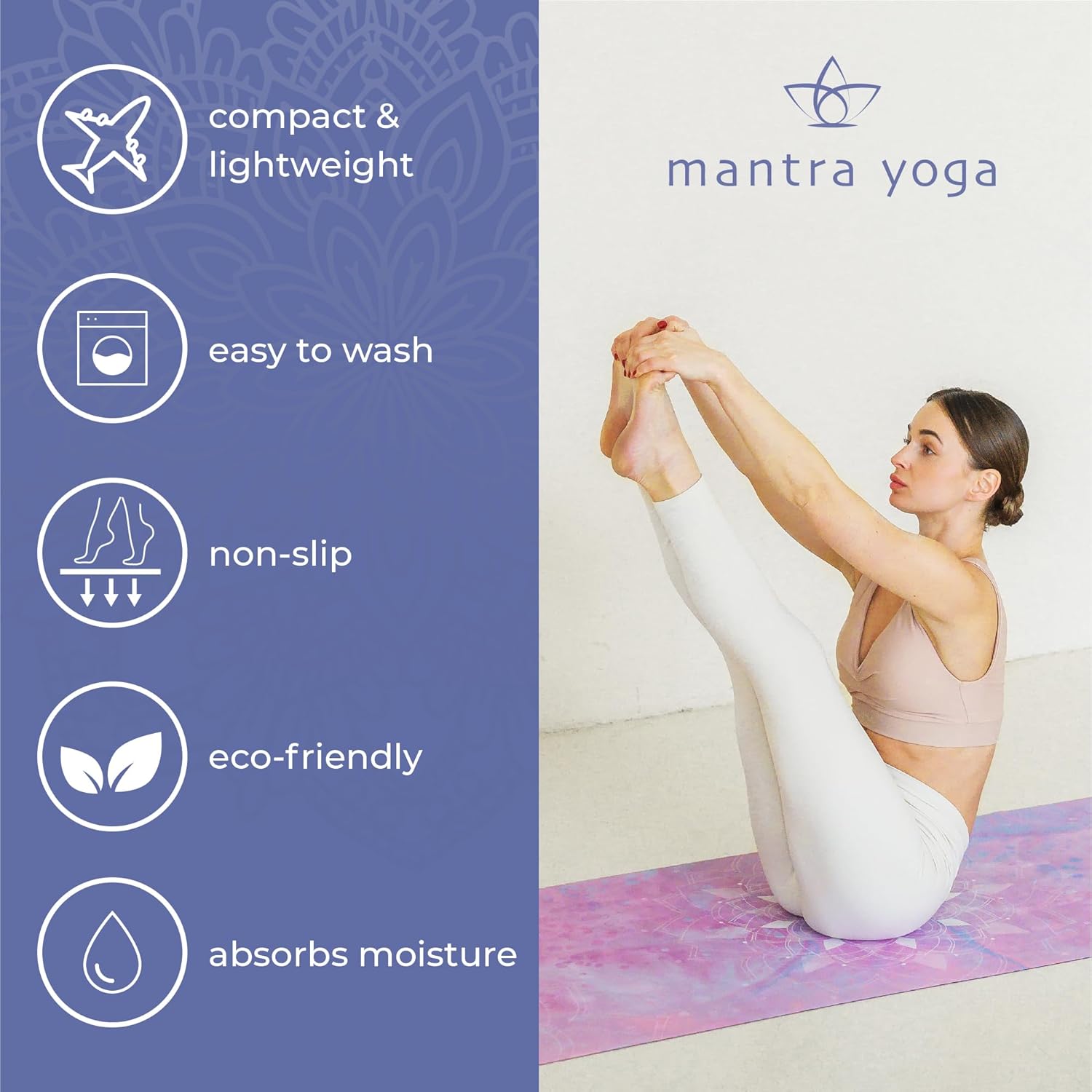 Foldable Travel Yoga Mat with  - Thick Yoga Mat avis et prix