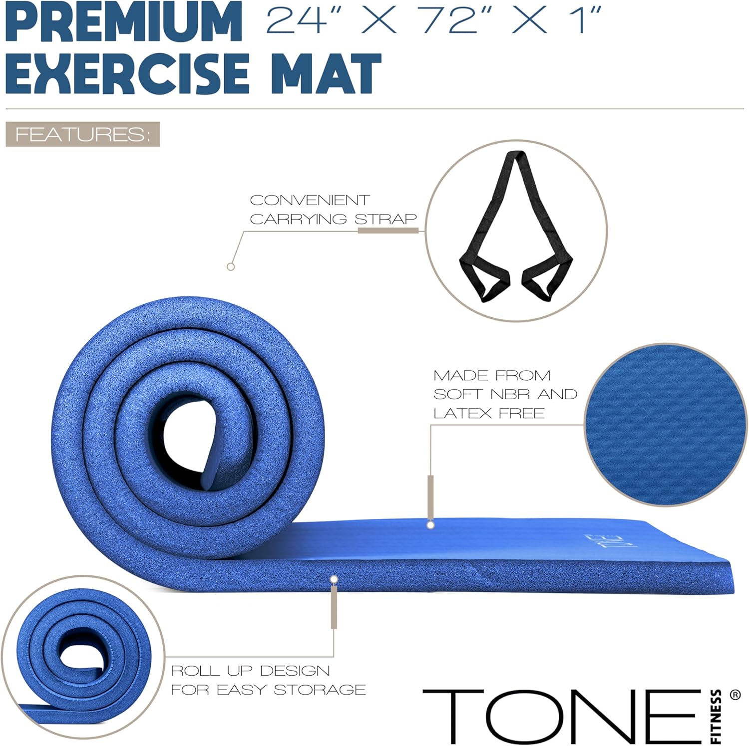 1-Inch Thick Yoga Mat, High-De - Thick Yoga Mat avis et prix